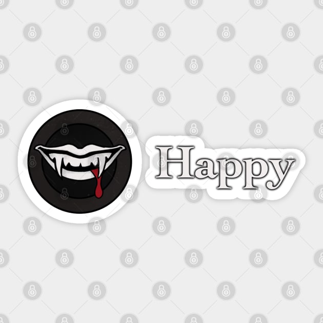 Happy Vampire | A Nibble A Day Keeps The Doctor Away | DnD Sticker by keyvei